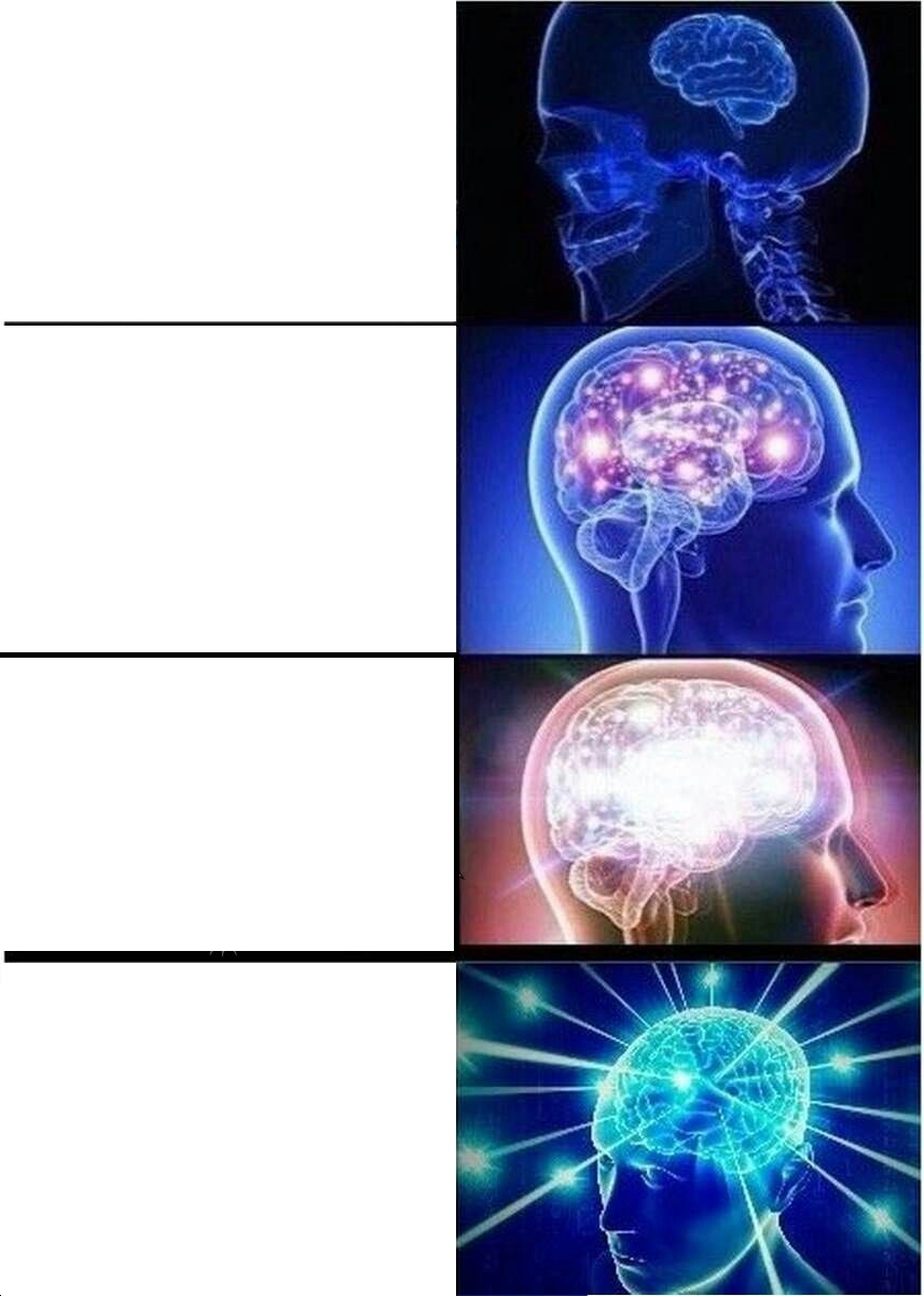Expanding Brain meme about Nakie