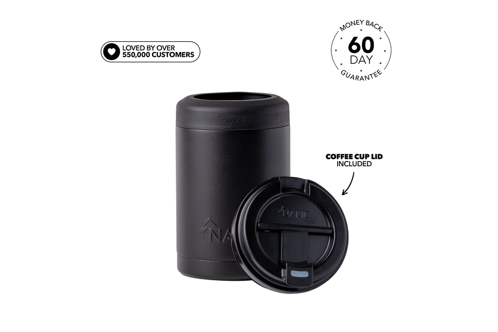 Midnight Black Cooler & Coffee Cup
